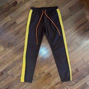 EPTM Track Pants Brown/ Yellow